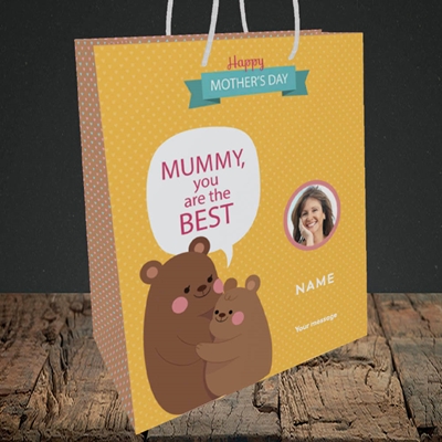 Picture of Mummy You Are The Best Bear, Medium Portrait Gift Bag