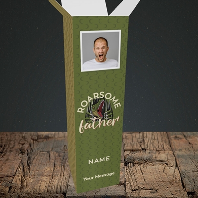 Picture of Roarsome Father, Father's Day Design, Upright Bottle Box