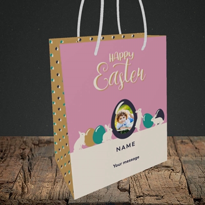 Picture of Four Bunnies, Easter Design, Small Portrait Gift Bag