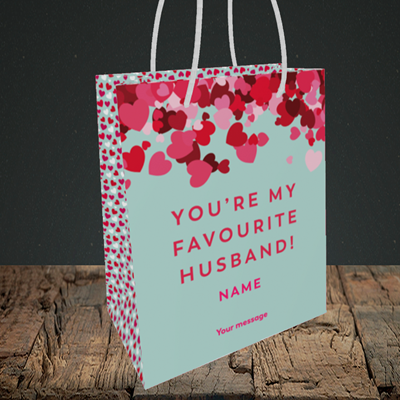 Picture of Favourite Husband(Without Photo), Valentine's Design, Small Portrait Gift Bag