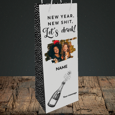 Picture of Let's Drink, New Year Design, Bottle Bag