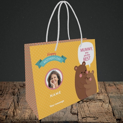 Picture of Mummy You Are The Best Bear, Mother's Day Design, Small Landscape Gift Bag