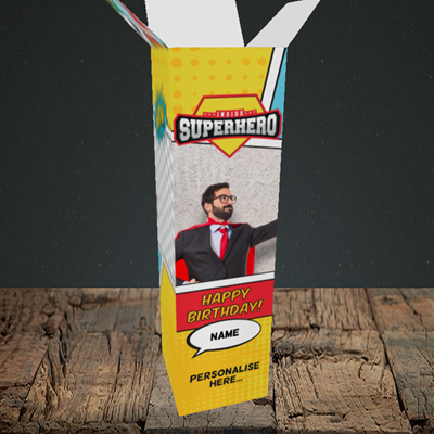 Picture of Comic, Birthday Design, Upright Bottle Box