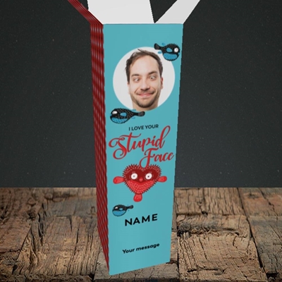 Picture of Stupid Face, Valentine's Design, Upright Bottle Box