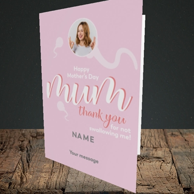 Picture of Not Swallowing, Mother's Day Design, Portrait Greetings Card
