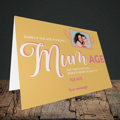 Picture of Wrong Age Mum, Birthday Design, Landscape Greetings Card