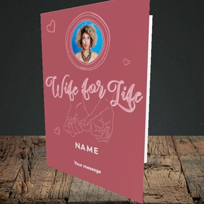 Picture of Wife For Life, Anniversary Design, Portrait Greetings Card