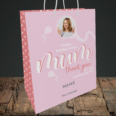 Picture of Not Swallowing, Mother's Day Design, Medium Portrait Gift Bag