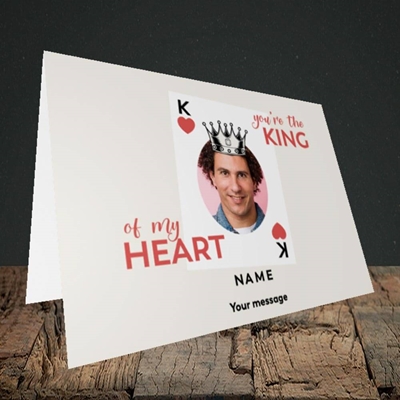 Picture of King Of My Heart, Valentine's Design, Landscape Greetings Card
