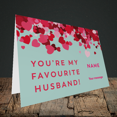 Picture of Favourite Husband(Without Photo), Valentine's Design, Landscape Greetings Card
