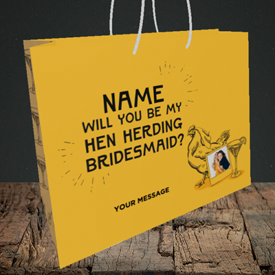 Picture of Hen, Engagement Design, Medium Landscape Gift Bag