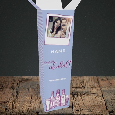 Picture of Calls For Alcohol, Celebration Design, Upright Bottle Box