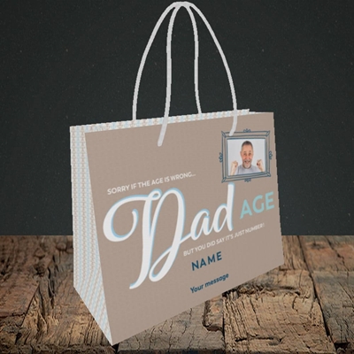 Picture of Wrong Age Dad, Birthday Design, Small Landscape Gift Bag