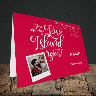 Picture of Love Island Reject, Valentine's Design, Landscape Greetings Card