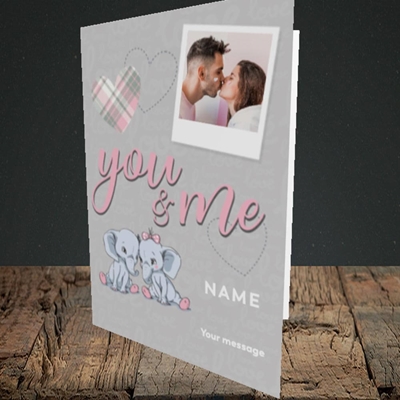 Picture of You & Me, Valentine's Design, Portrait Greetings Card