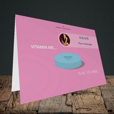 Picture of Vitamin Me, Valentine's Design, Landscape Greetings Card