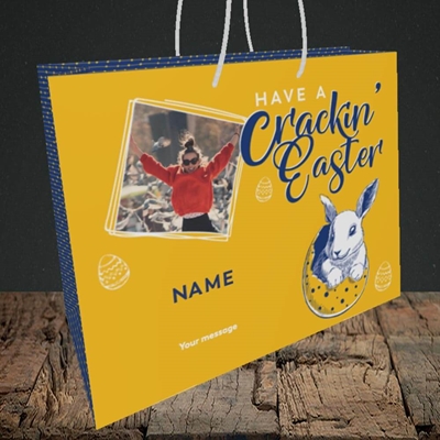 Picture of Crackin' Easter, Easter Design, Medium Landscape Gift Bag