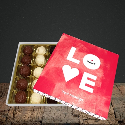Picture of Love Type (Stacked) (Without Photo), Valentine Design, Choc 25