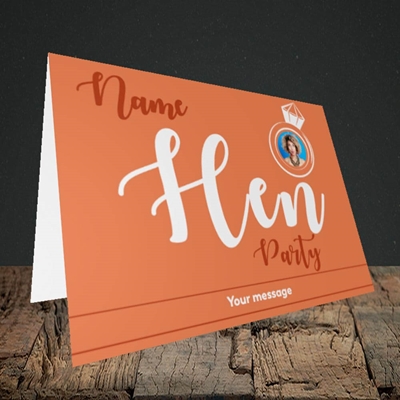 Picture of Hen Party Orange, Wedding Design, Landscape Greetings Card