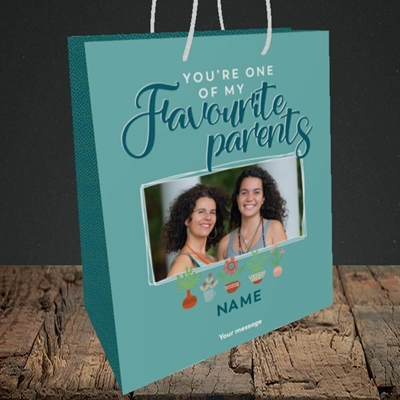Picture of Favourite Parents, Mother's Day Design, Medium Portrait Gift Bag