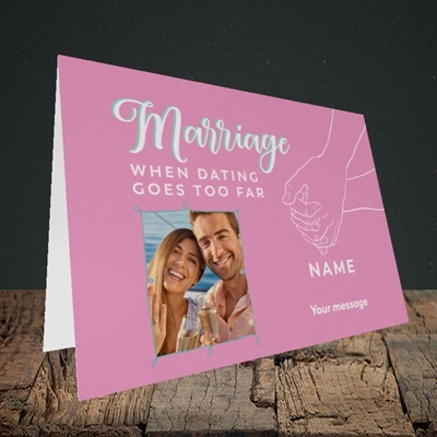 Picture of Dating Goes Too Far, Wedding Design, Landscape Greetings Card