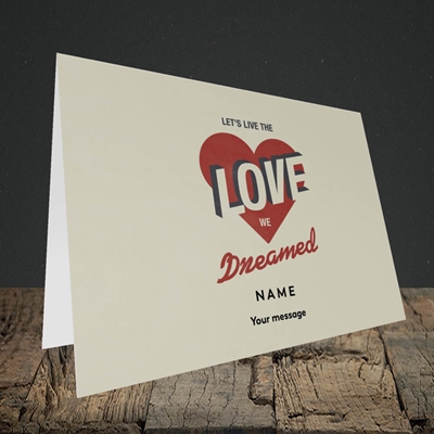 Picture of let's live the love (Without Photo), Valentine's Design, Landscape Greetings Card