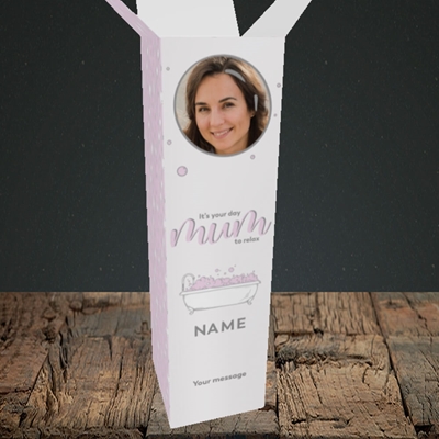 Picture of Relaxing Bath, Mother's Day Design, Upright Bottle Box