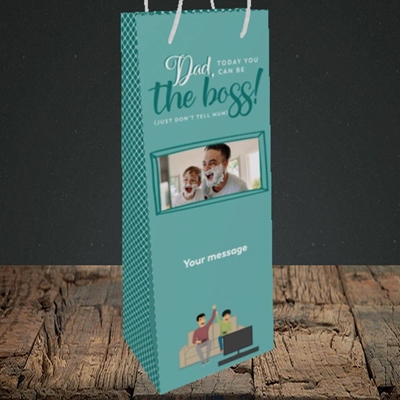 Picture of The Boss, Father's Day Design, Bottle Bag