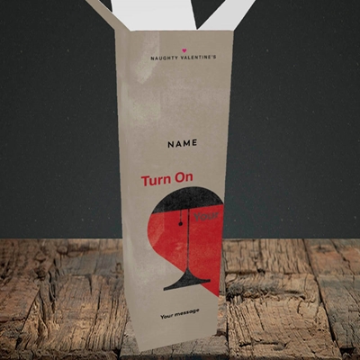 Picture of Turn On Your Red Light (Without Photo), Valentine's Design, Upright Bottle Box