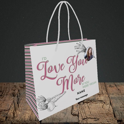 Picture of If You Were Vegan, Valentine's Design, Small Landscape Gift Bag