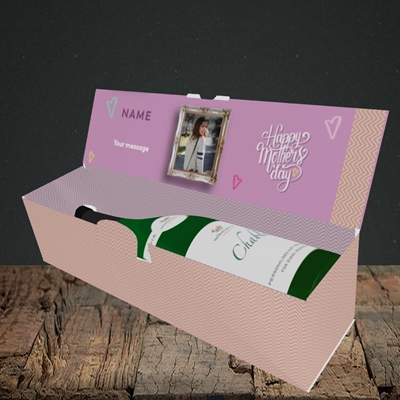 Picture of Happy Mother's Day, Mother's Day Design, Lay-down Bottle Box