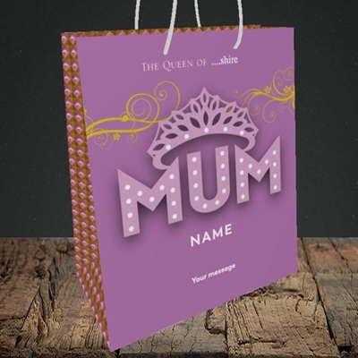 Picture of The Queen(Without Photo), Mother's Day Design, Medium Portrait Gift Bag