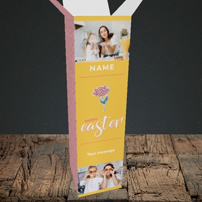 Picture of Easter Flower, Easter Design, Upright Bottle Box