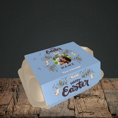 Picture of Running Bunnies, Easter Design, 6 Egg Box