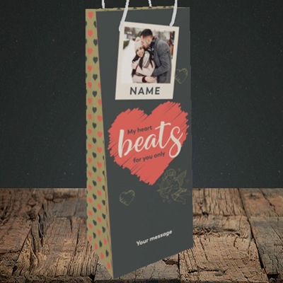 Picture of Beats For You, Valentine's Design, Bottle Bag