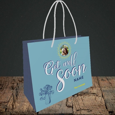 Picture of Sun & Flowers, Get Well Soon Design, Small Landscape Gift Bag