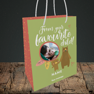 Picture of Favourite child, Mother's Day Design, Small Portrait Gift Bag