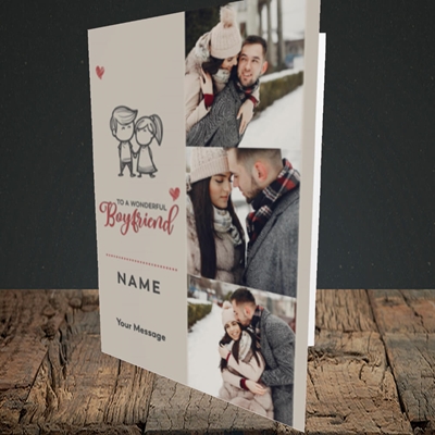 Picture of Wonderful Boyfriend, Valentine's Design, Portrait Greetings Card