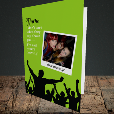 Picture of Crowd, Leaving Design, Portrait Greetings Card