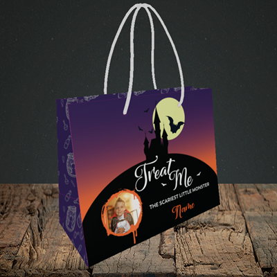Picture of Castle, Halloween Design, Small Landscape Gift Bag