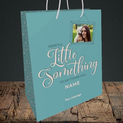 Picture of A Little Something, Thank You Design, Medium Portrait Gift Bag