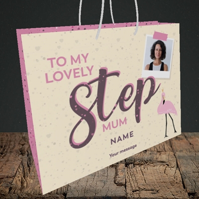Picture of Lovely Step Mum, Mother's Day Design, Medium Landscape Gift Bag
