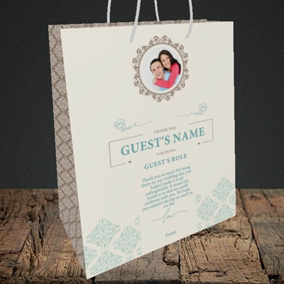 Picture of Regency Green SG, Wedding Design, Medium Portrait Gift Bag