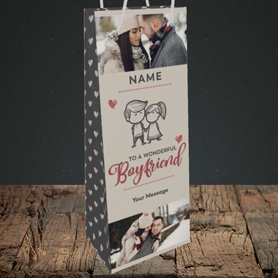 Picture of Wonderful Boyfriend, Valentine's Design, Bottle Bag