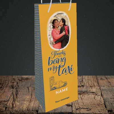Picture of Taxi, Mother's Day Design, Bottle Bag