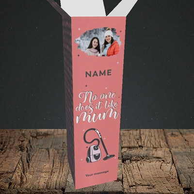 Picture of No One Does It Like Mum, Mother's Day Design, Upright Bottle Box