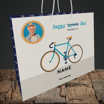 Picture of Lycra Day, Father's Day Design, Medium Landscape Gift Bag