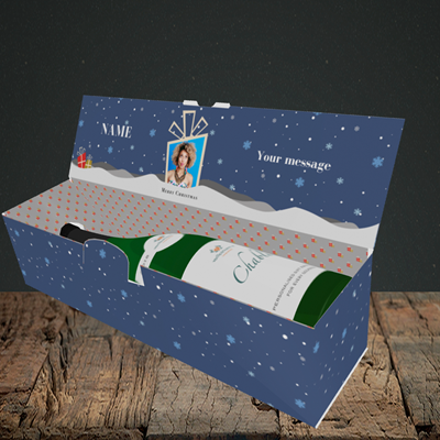 Picture of Sleigh Of Presents, Christmas Design, Lay-down Bottle Box