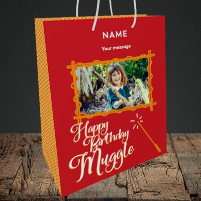 Picture of Muggle, Birthday Design, Medium Portrait Gift Bag