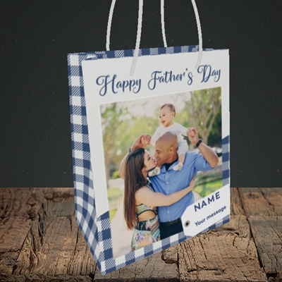 Picture of 1. Large Photo, Father's Day Design, Small Portrait Gift Bag